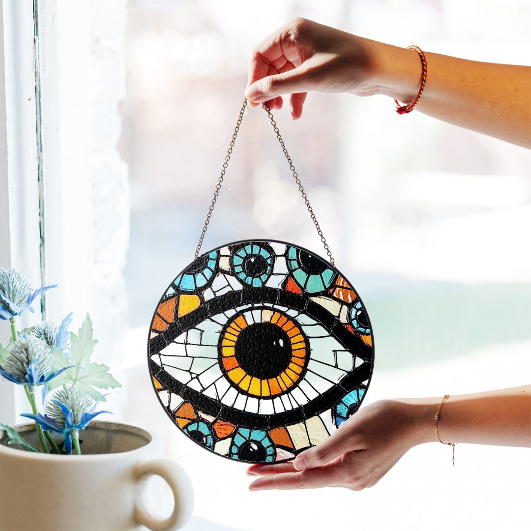 Halloween Suncatcher, Spooky Stained Glass Window Decor, Home and Party Decoration, HLW028
