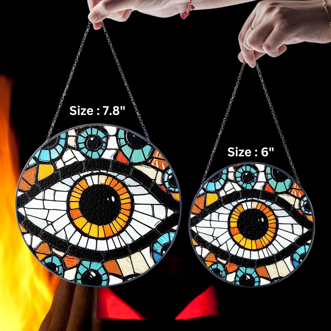 Halloween Suncatcher, Spooky Stained Glass Window Decor, Home and Party Decoration, HLW028