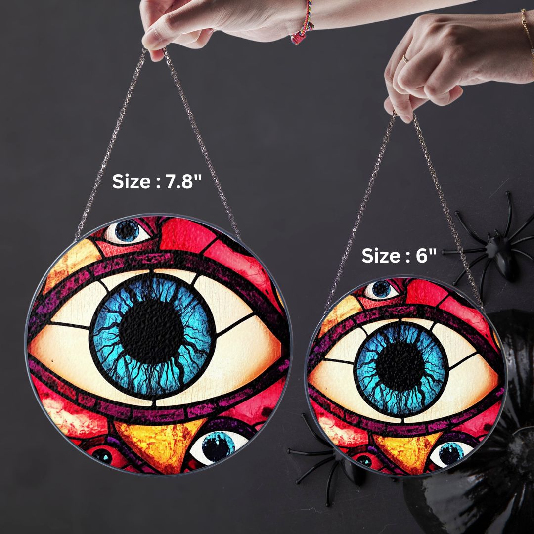 Halloween Suncatcher, Spooky Stained Glass Window Decor, Home and Party Decoration, HLW029