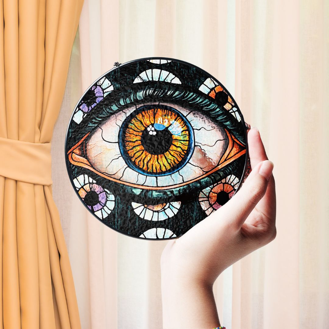 Halloween Suncatcher, Spooky Stained Glass Window Decor, Home and Party Decoration, HLW027