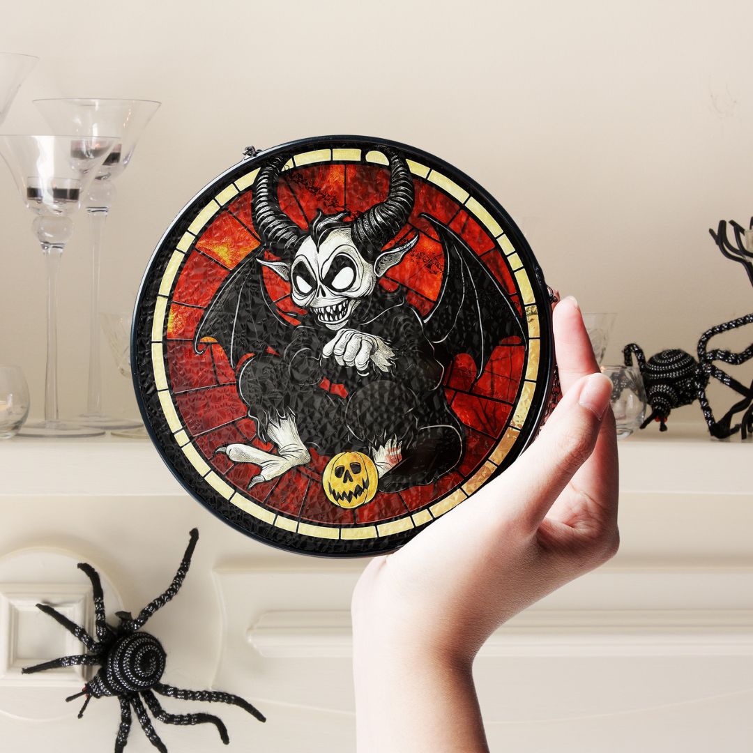 Halloween Suncatcher, Spooky Stained Glass Window Decor, Home and Party Decoration, HLW017