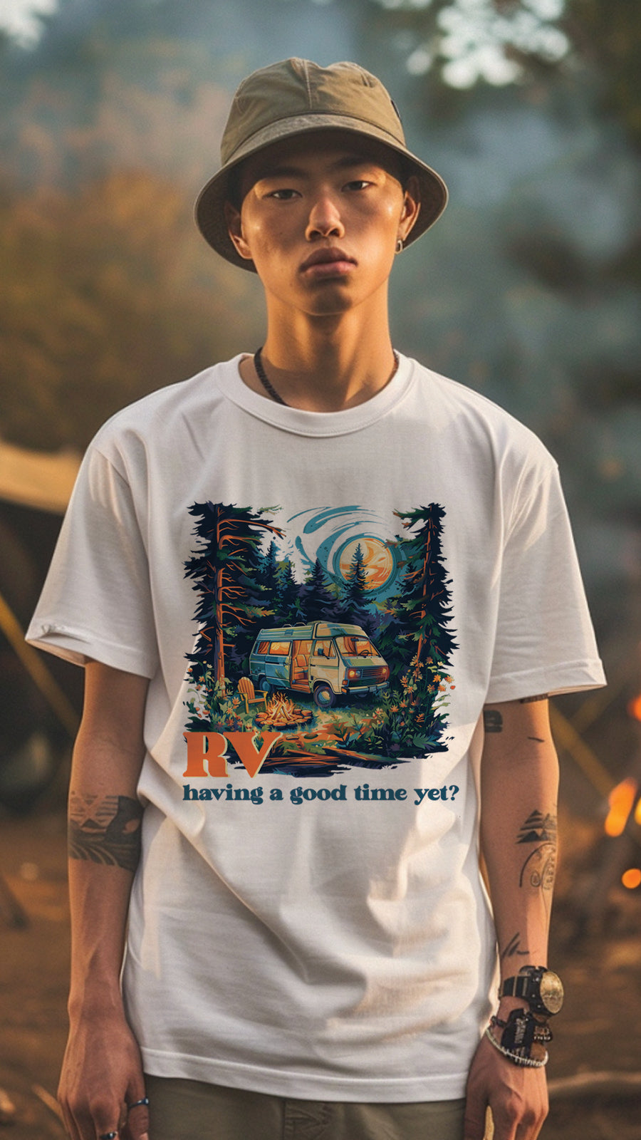 Unisex Camping T-Shirt, Breathable, Stylish Adventure Tees for Men and Women, CAM002