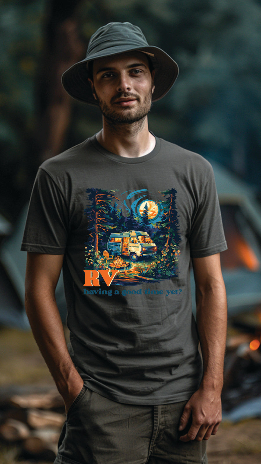 Unisex Camping T-Shirt, Breathable, Stylish Adventure Tees for Men and Women, CAM002