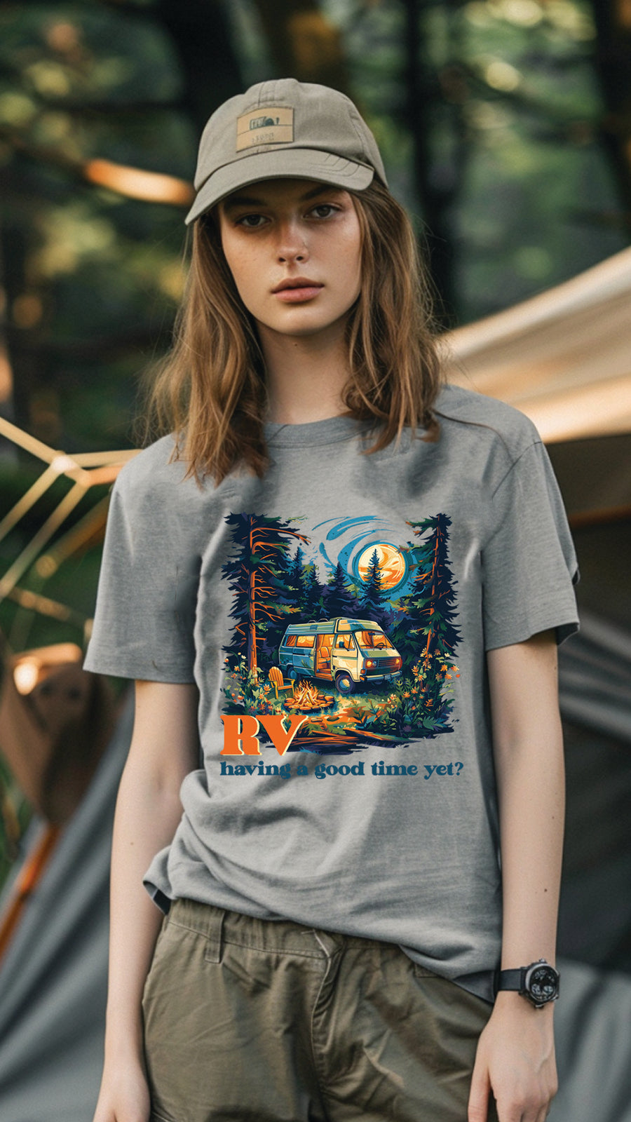 Unisex Camping T-Shirt, Breathable, Stylish Adventure Tees for Men and Women, CAM002