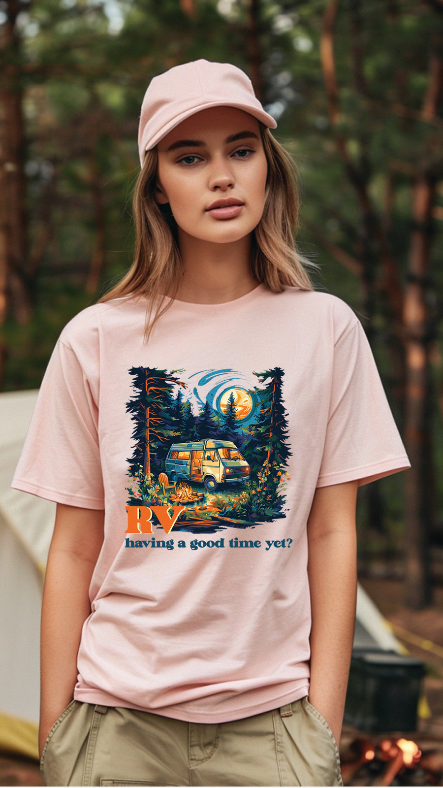 Unisex Camping T-Shirt, Breathable, Stylish Adventure Tees for Men and Women, CAM002