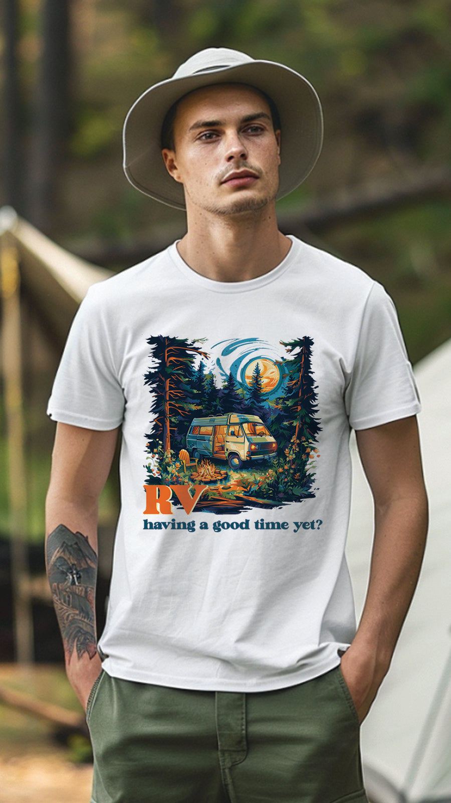 Unisex Camping T-Shirt, Breathable, Stylish Adventure Tees for Men and Women, CAM002