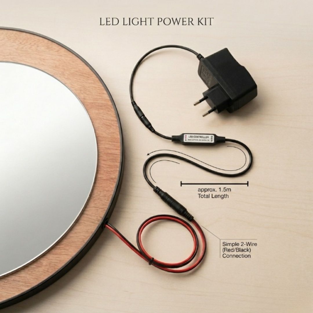 Handmade LED Moon Wall Art, Wooden Frame Acrylic Lamp Decor ML006
