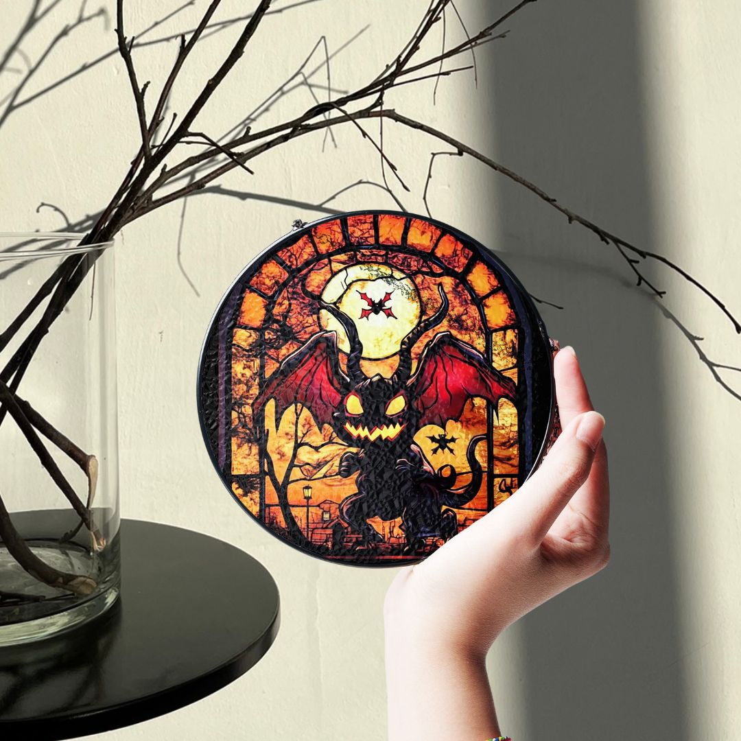 Halloween Suncatcher, Spooky Stained Glass Window Decor, Home and Party Decoration, HLW020